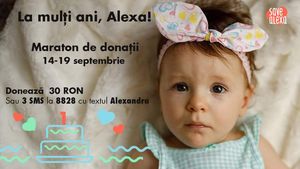 Povestea sfâșietoare a micuței Alexa. Are nevoie de peste 2 milioane de euro pentru tratament!