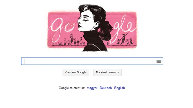GOOGLE o sarbatoreste astazi pe Audrey Hepburn, la 85 de ani de la nasterea actritei