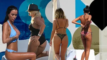 Top 20 dive dezinhibate, în poziții de infarct! S-au urcat cu picioarele pe șezlong și au arătat tot!