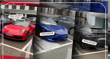 Imagini colosale cu super-masinile de milioane €! S-a înclinat parcarea de la cel mai tare hotel din Mamaia