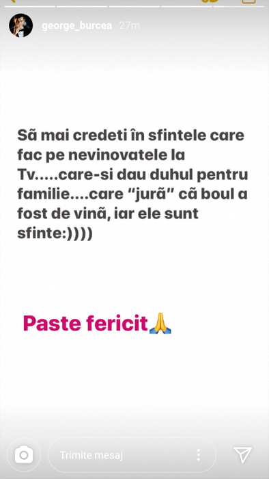 George Burcea a atacat-o dur pe Andreea Bălan în ziua de Paște! Dovezile publicate despre cântăreață nu mai au nevoie de niciun comentariu