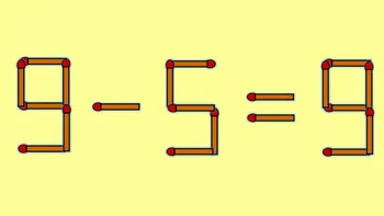Test de inteligență | Mutați un singur chibrit pentru a corecta 9 – 5 = 9