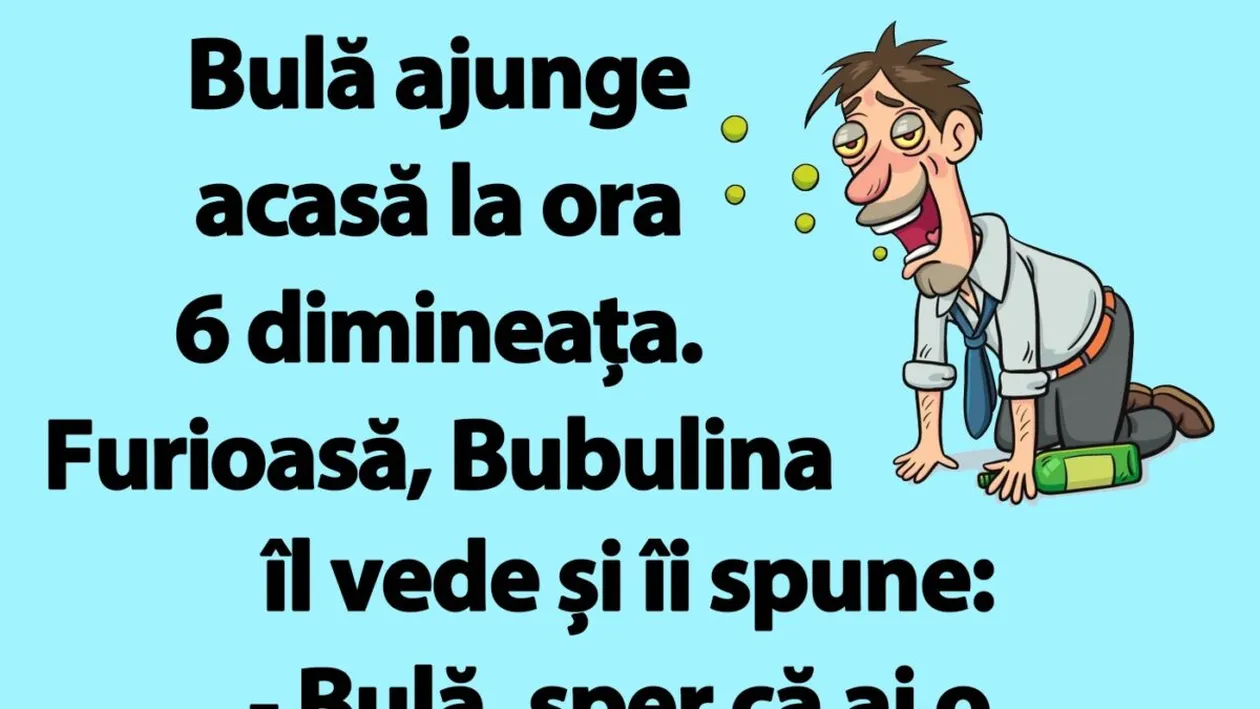 BANC | Bulă ajunge acasă la ora 6 dimineața
