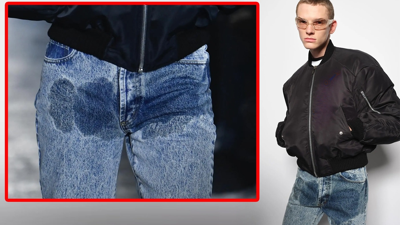 Moda a luat-o razna! Au apărut blugii pătați în dreptul prohabului. Ireal cu ce sumă se vând