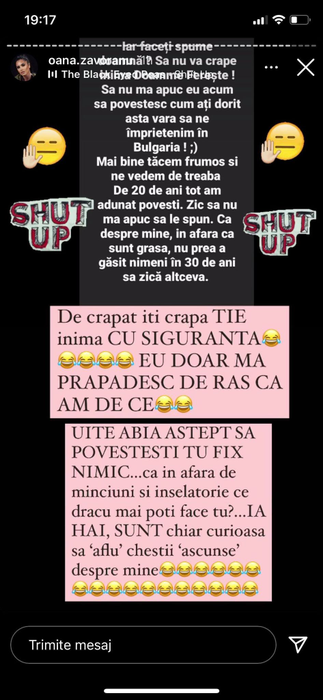 Oana Roman scoate artileria grea împotriva Oanei Zăvoranu „Să nu mă apuc eu acum să povestesc cum…”