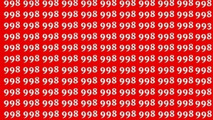 Test de perspicacitate | Nu toate numerele din această poză sunt 998. Găsiți-l pe cel diferit!