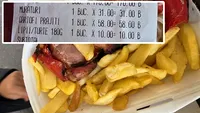 Cât a putut plăti un ieșean pentru o friptură, în parcul Copou. A dat 58 lei pe o porție de cartofi prăjiți!