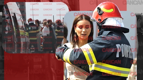 Geanina Ilieş a lovit cu maşina un bărbat, fix când ieşea din sediul Antenei! Victima, luată cu targa! Imaginile exclusive de la locul accidentului!