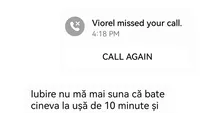 Bancul zilei. Iubire nu mă mai suna că bate cineva la ușă și...