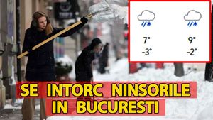 Pe ce dată se întoarce iarna în București. Meteorologii Accuweather anunță noi ninsori și temperaturi negative în Capitală