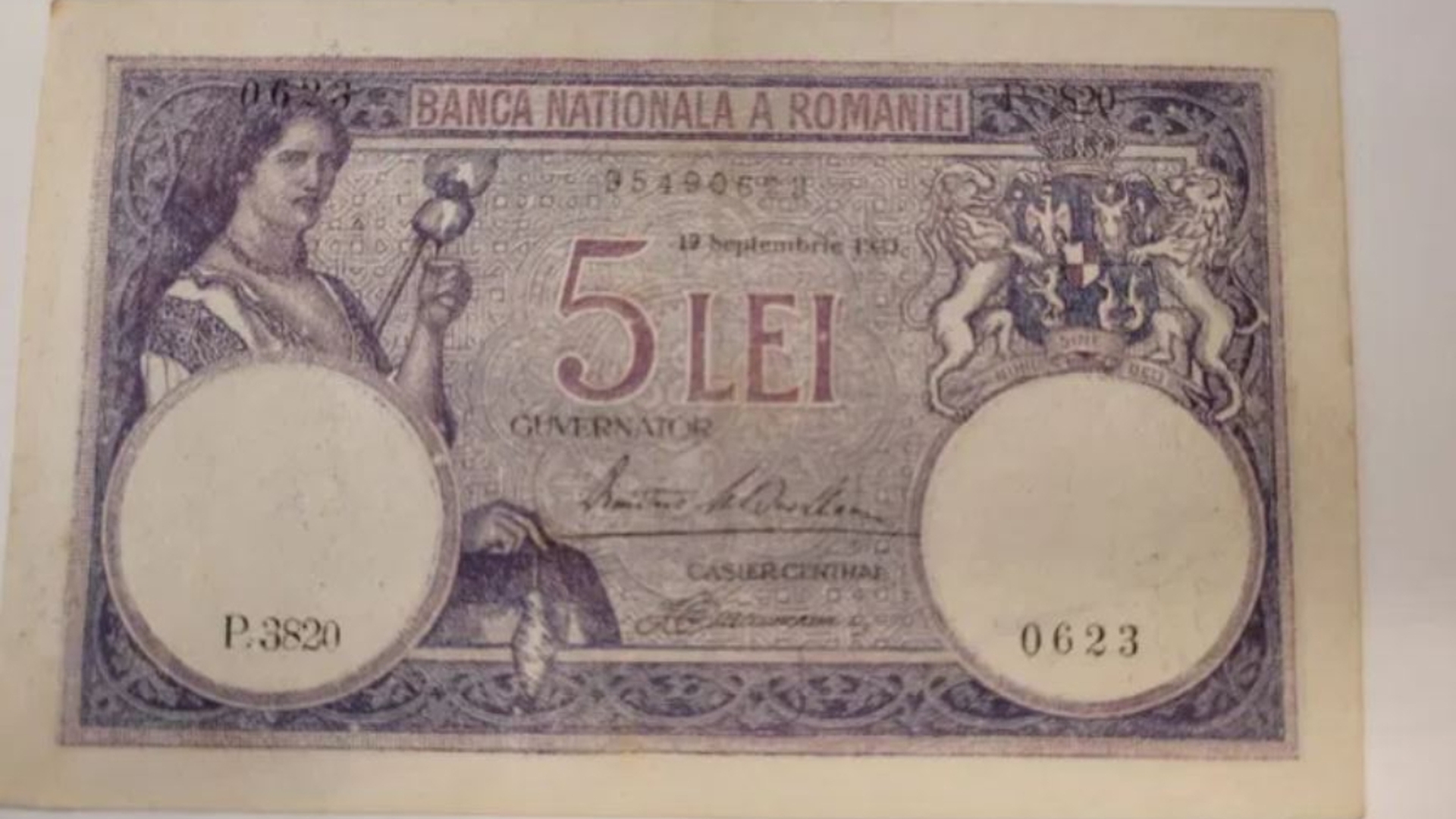 Comoara pe care nu știai că o ai acasă! La ce preț se vinde o bancnotă de 5 lei din anul 1920, acum, în 2024
