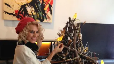 Iesit din tipare! Amna si-a tras un brad de Craciun nonconformist si trasnit