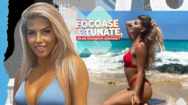 Ea e blonda cea mai sexy, înnebunește băieții! Alina face ravagii cu trupul ei, în costum de baie