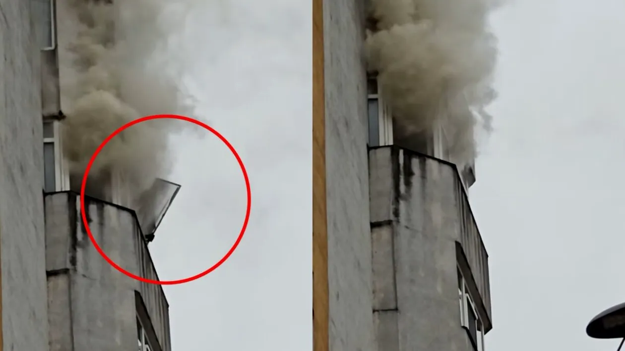 NEWS ALERT! Incendiu violent într-un apartament. Momentul în care pompierii intervin de urgență