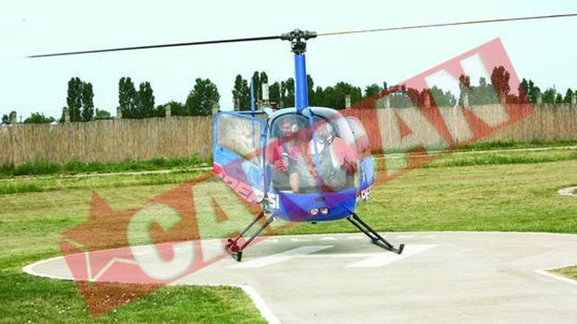 Sotul i-a facut pista pentru elicopter in curtea casei