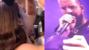 Ce ofertă a primit tânăra din imagine, după ce și-a aruncat sutienul pe scena unde cânta Drake: ”Mi-am pierdut mințile”