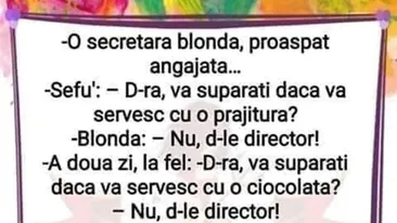 BANC | Șefu' are o secretară nouă: Domnișoară, vă supărați dacă vă...