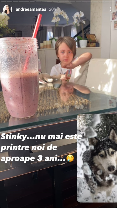 Andreea Mantea, cu sufletul frânt după ce fiul ei i-a făcut o mărturisire în timp ce plângea: “Sună-l pe președinte și spune-i să-l aducă pe Stinky” | FOTO