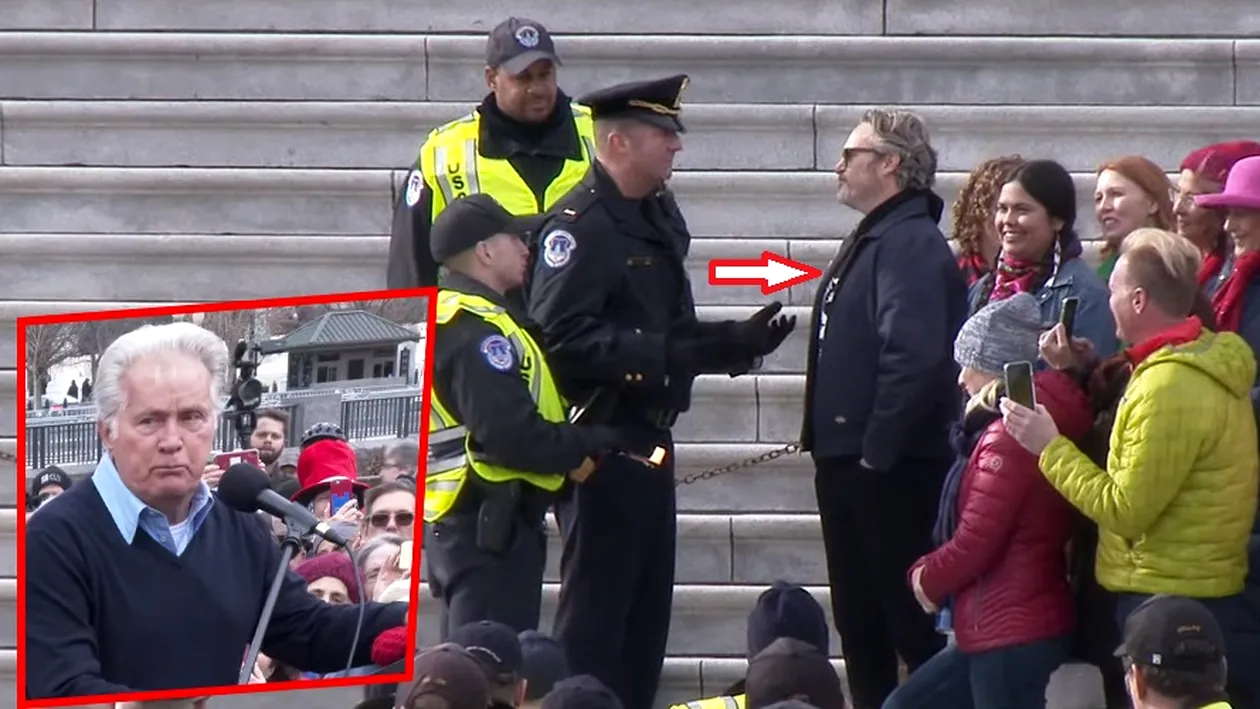 Actorii Joaquin Phoenix și Martin Sheen, arestați în timpul protestului din Washington privind problemele climatice. Explicațiile incredibile ale polițiștilor