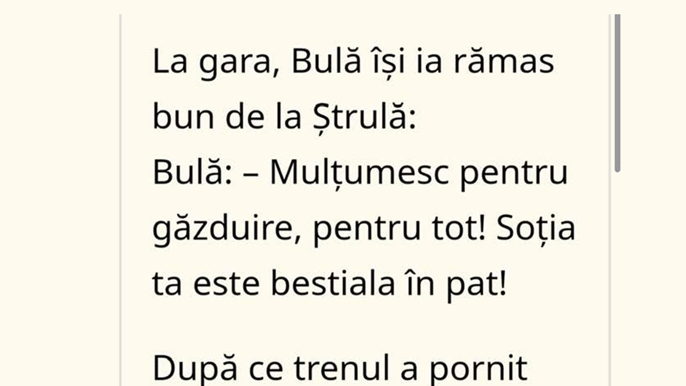 BANC | Bulă își ia rămas bun de la Ștrulă: "Mulțumesc! Soția ta e bestială în pat!"