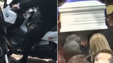 Ilie Năstase a venit pe scuter la înmormântarea Ionelei Prodan! L-a parcat printre morminte