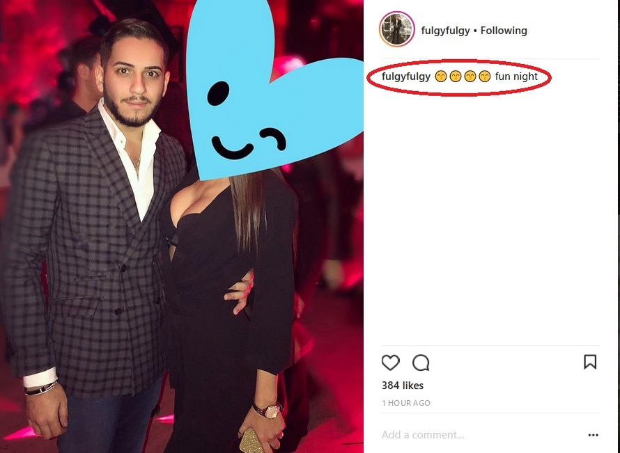 Ea e noua iubita a lui Fulgy!? Ce decolteu obraznic are bruneta: „A fost o noapte de distracţie”