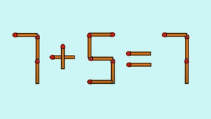 Test IQ cu chibrituri | Mutați un singur băț, pentru a corecta 7 + 5 = 7