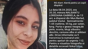 Ro-Alert la 2:30 noaptea în Vaslui: "Persoană dispărută". Unde a fost găsită Loredana, de fapt