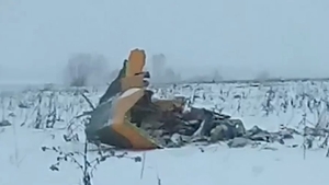 Primele imagini cu avionul prăbuşit în apropiere de Moscova. Din nefericire, nu sunt supravieţuitori