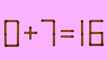 Test IQ cu chibrituri | Pentru a corecta 0 + 7 = 16, mutați un singur băț