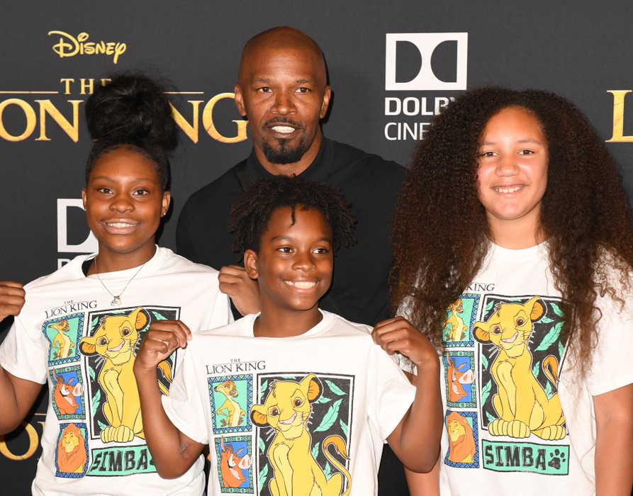 Jamie Foxx, Anelise și prietenii ajung la premiera mondială a filmului Disney „The Lion King” la teatrul Dolby pe 9 iulie 2019 la Hollywood. Foto: Profimedia