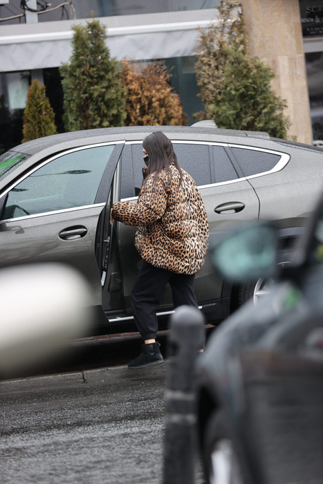 Elena Băsescu urcă în BMW-ul de 100.000 de euro (Foto: CANCAN.RO)