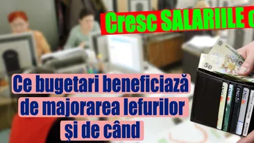 Cresc SALARIILE cu 30%! Ce bugetari beneficiază de majorarea lefurilor şi de când