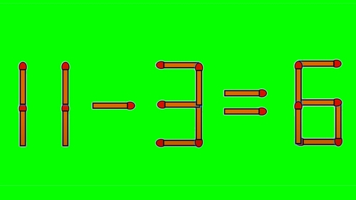 Test IQ | 11-3=6 este greșit. Corectați egalitatea mutând un singur chibrit
