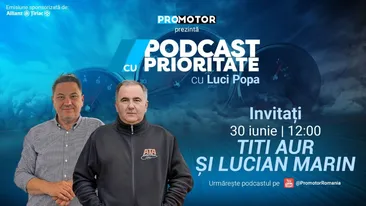 ProMotor lansează episodul 77 din „Podcast cu Prioritate”, avându-i invitați pe Titi Aur și Lucian Marin. Episodul este susținut de Allianz-Țiriac