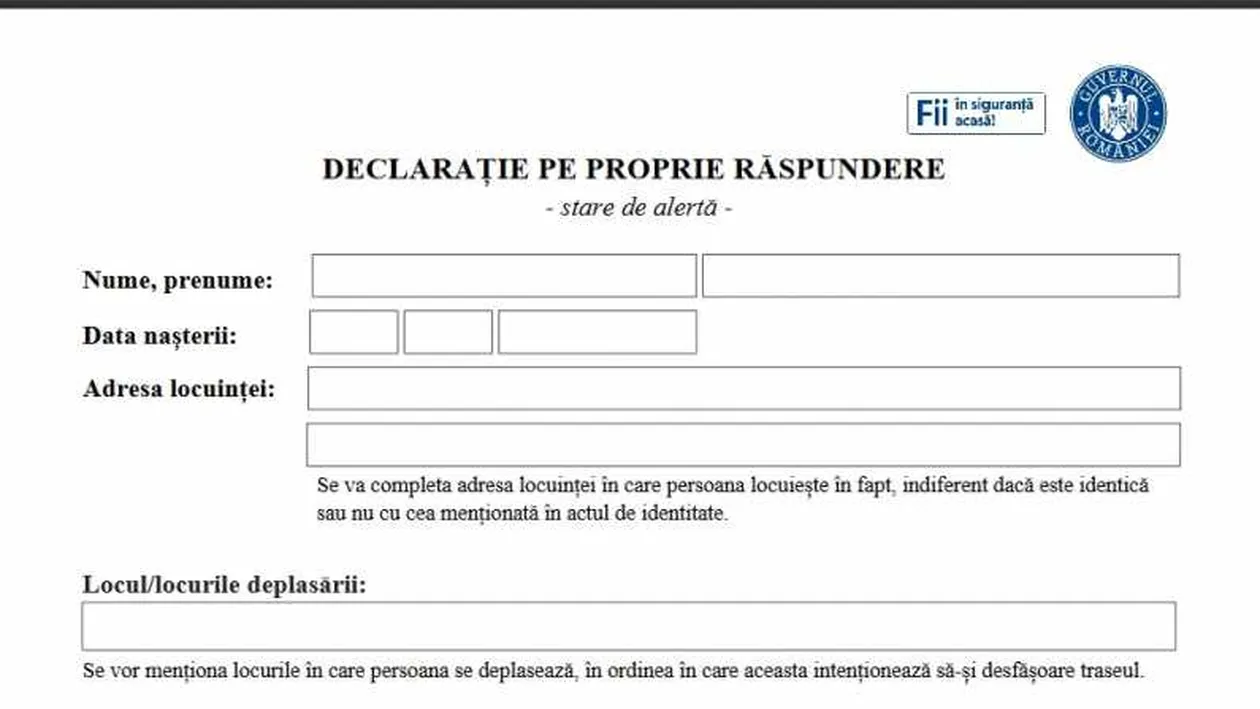 Mare atenție! Mai este sau nu necesară declarația pe proprie răspundere la ieșirea din localitate. Declarațiile președintelui Iohannis