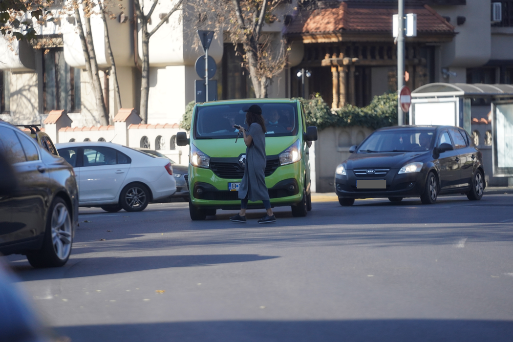 Denise Rifai nu a găsit trecerea de pietoni și a traversat pe unde a putut / Sursă Foto: CANCAN.RO