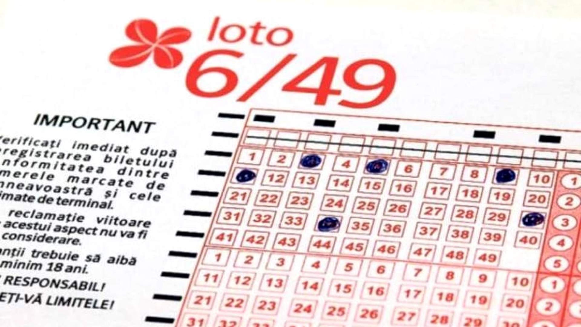 Rezultate Loto 6 din 49, Joker și Noroc, joi, 10 august 2023, numerele extrase. Report de 1,23 milioane euro