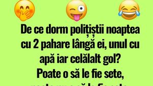 BANCUL DE LUNI | Polițiștii și paharele cu apă