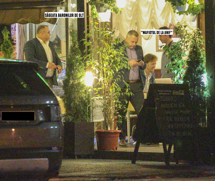 Deputatul Marius Iancu și președintele ANIF (Agenția Națională de Îmbunătățiri Funciare), Florin Ionuț Barbu, zis ”Busi”, la Trattoria Adagio