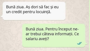 Bancul începutului de săptămână | "Aș dori să fac și eu un credit pentru locuință"