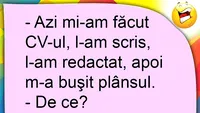 Bancul sfârșitului de săptămână | Azi mi-am făcut CV-ul