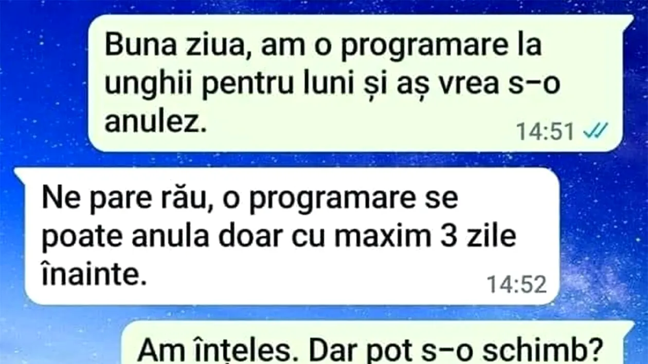 BANCUL ZILEI | Cum să anulezi o programare la unghii