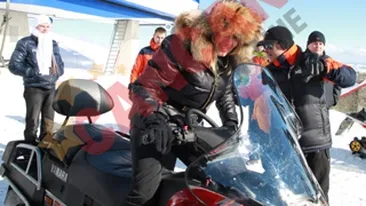 Elena Udrea, cu snowmobilul la Cota 2.000