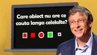 Testul IQ al lui Bill Gates | Ce obiect geometric dintre cele 5 nu are ce căuta lângă celelalte 4?