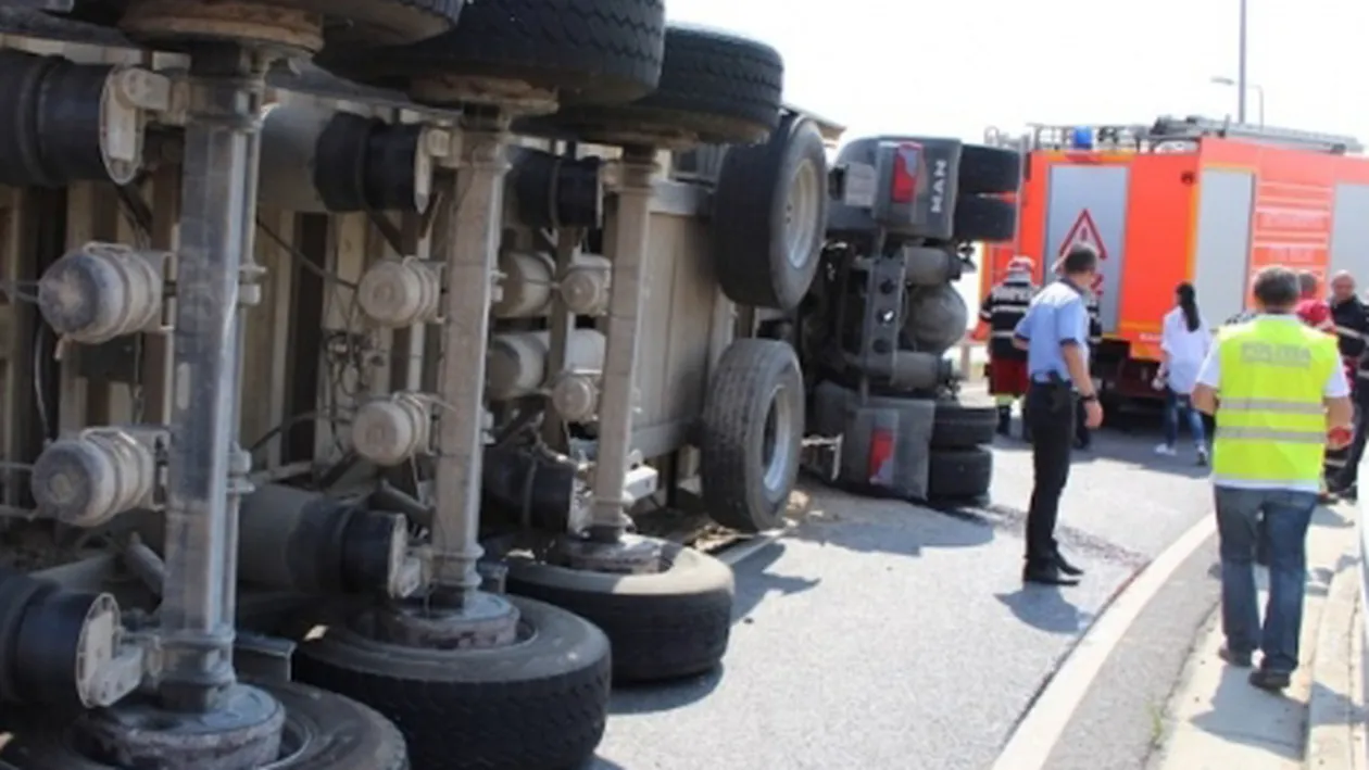 Accident grav de circulatie, pe autostrada A1 Bucureşti-Piteşti!
