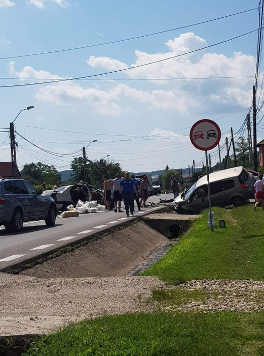 Locul accidentului de pe E 81