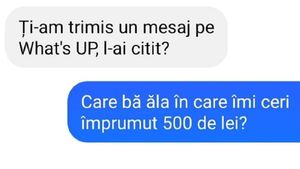 BANC | Un tip cere să fie împrumutat cu 500 de lei