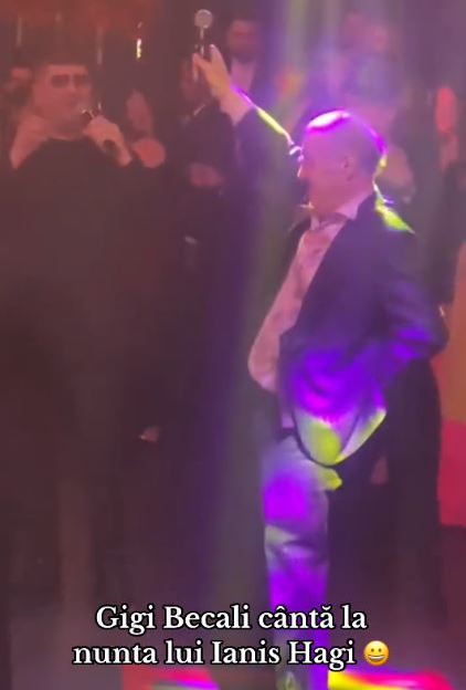 Gigi Becali dansează și cântă la cununia lui Ianis Hagi