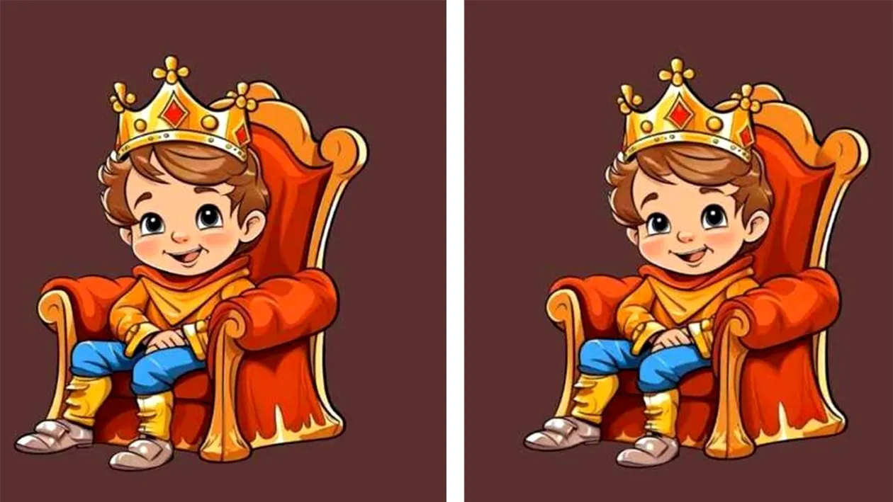 TEST IQ | Identificați 3 diferențe între acești doi prinți, în cel mult 21 de secunde